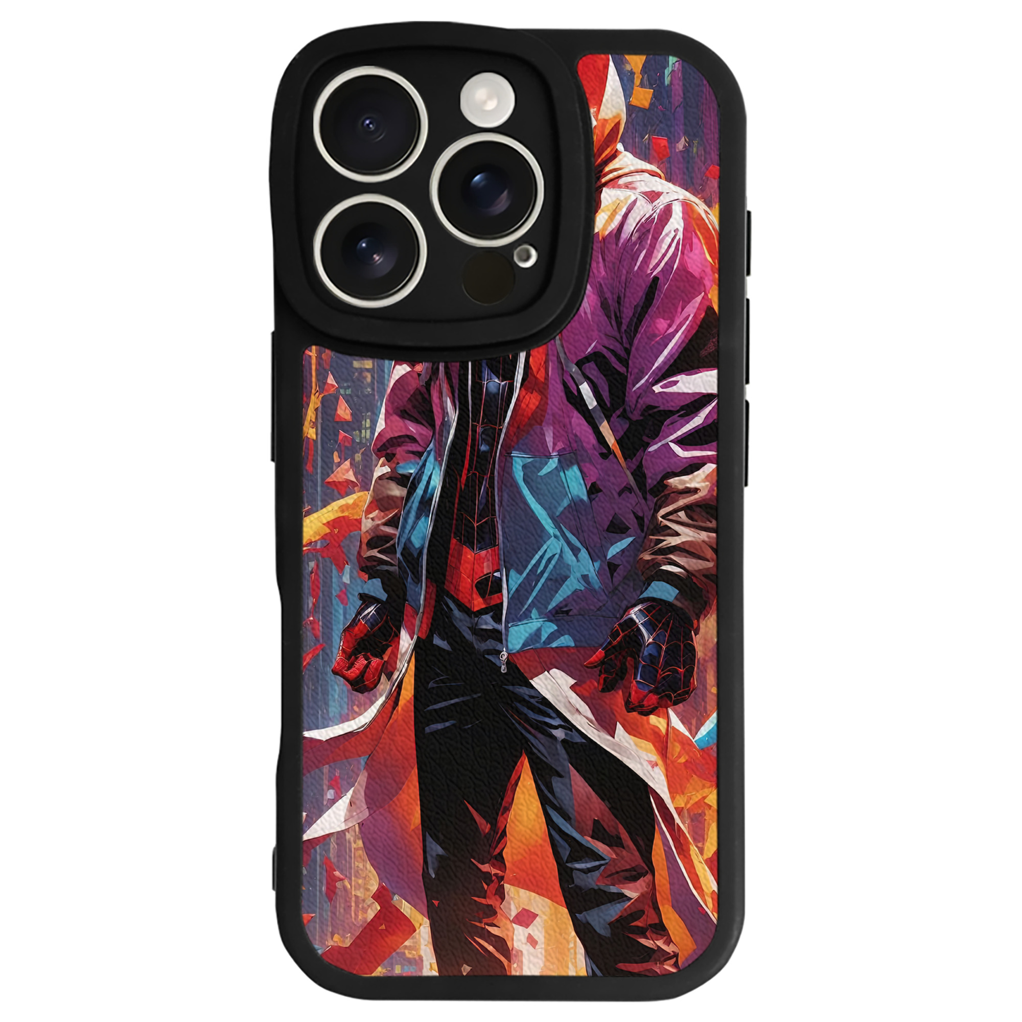 （画像用） Spider Man スパイダーマン 【iPhone 16シリーズ対応】シリコンスマホケース（レザー調） 材質：シリコン
